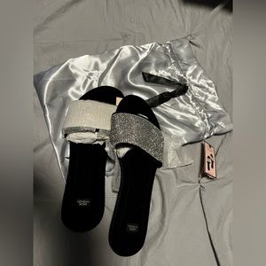 Sparkly Victoria’s Secret slippers new with tags in satin Victoria’s Secret bag